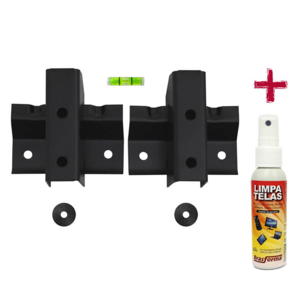 Suporte FIXO UNIVERSAL para TV LED, LCD, Plasma, 3D e Smart TV de 10” a 85”- Brasforma SBRUB 760 + Limpa Telas e Nível Bolha - Image 2