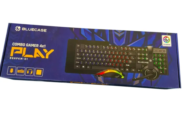 Combo Gamer 4X1 - Teclado+Mouse+Headset+Mousepad, Play, Led RGB, Preto - BGHPKM-01BX - Image 3