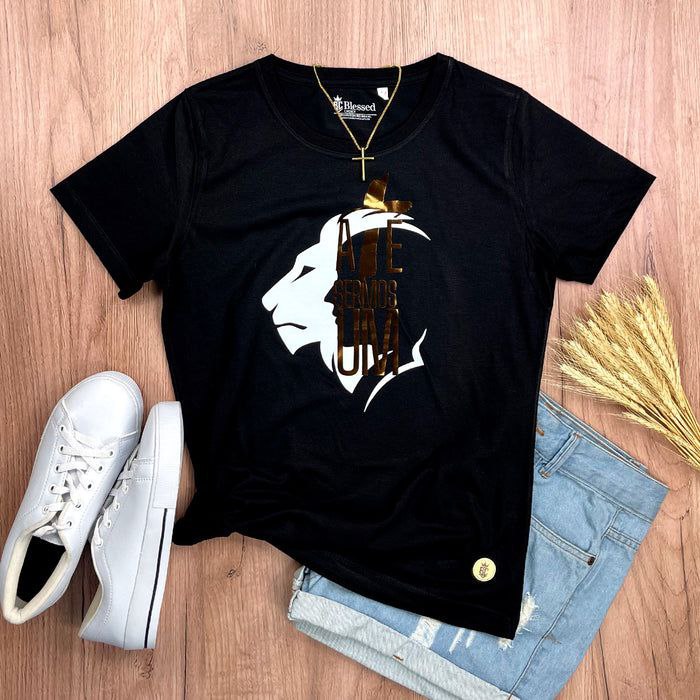 Camiseta Feminina Preta - Até sermos um