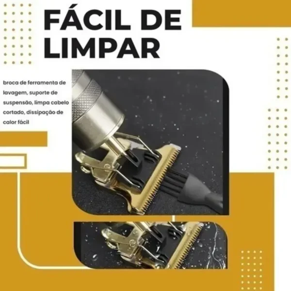 Maquina Acabamento Profissional portátil Cabelo Barba Sem Fio Dragão - Image 3