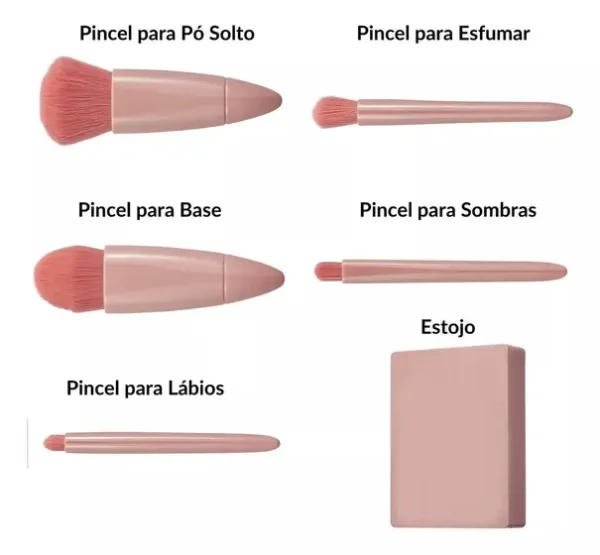 kit pincel de maquiagem e espelho makeup - Image 6