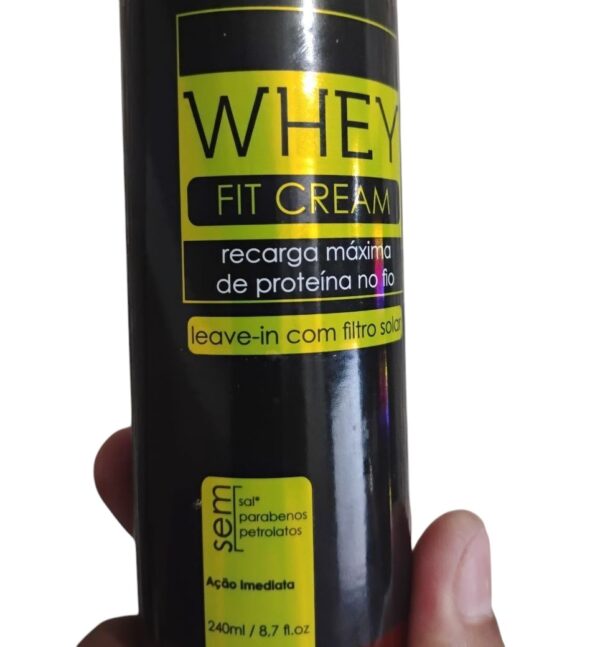 Leave-in Whey Fit Cream 240ml – Recarga de Proteína, Força e Brilho | Com Filtro Solar - Image 4