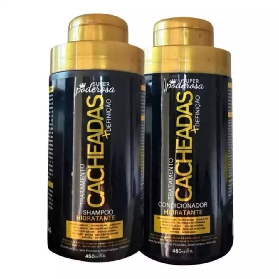 Kit Super Poderosa Cacheadas - Hidratação, Crescimento e Fortalecimento | 2x 450ml