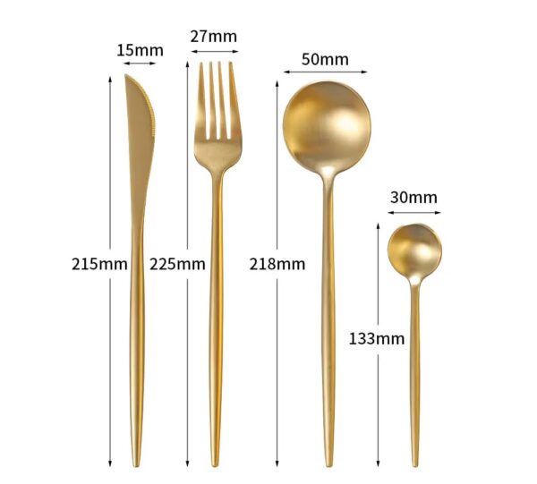 Talheres Elegantes Dourado