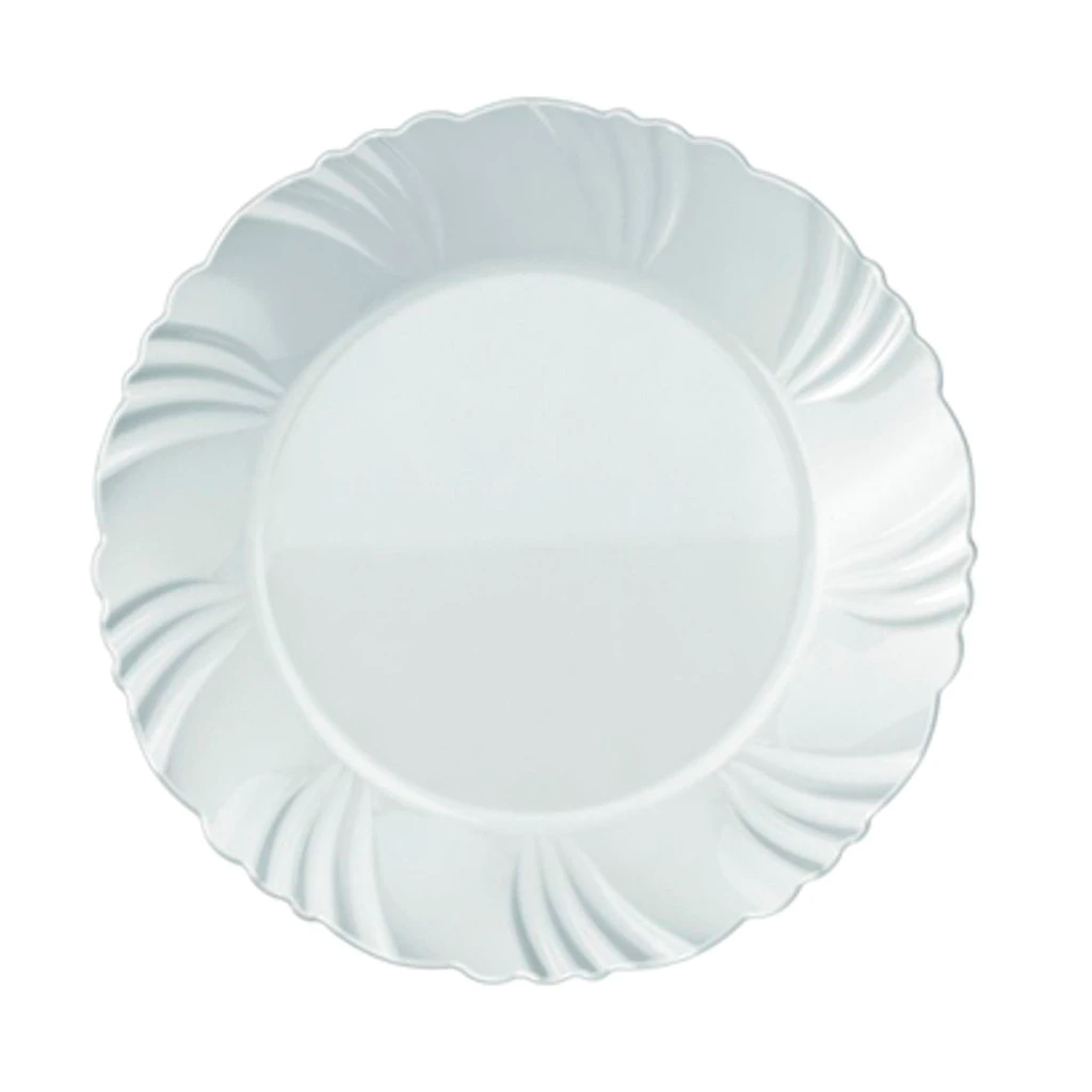 Prato de Sobremesa 19,5cm Pétala de Vidro Branco Nadir